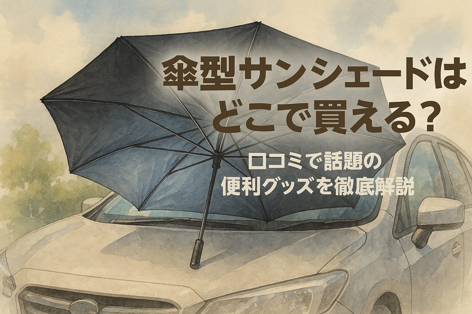 傘型サンシェードはどこで買える？口コミで話題の便利グッズを徹底解説