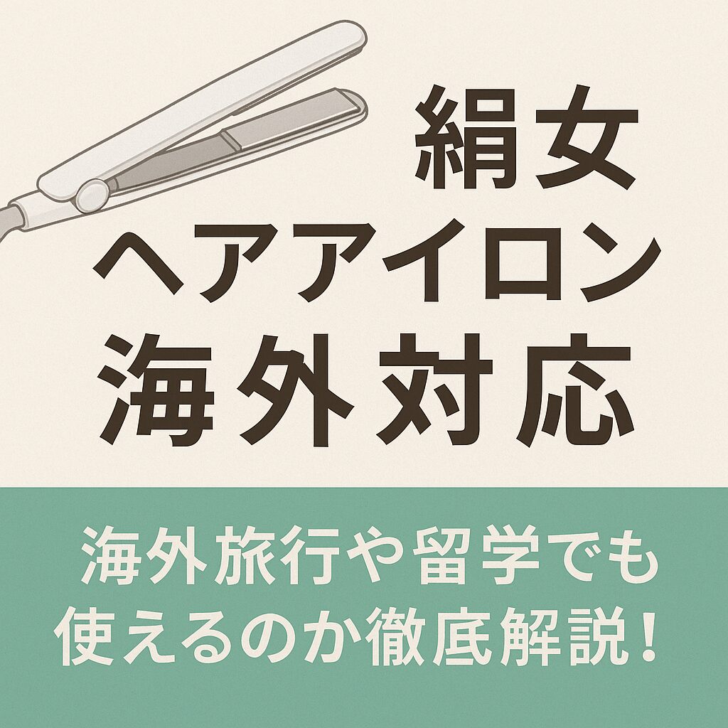 絹女 ヘアアイロン 海外対応モデルを解説！変換プラグ・変圧器は必要？